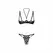 Obsessive Olianna 2-Piece Open Set Black - Adjustable Lace Lingerie Set