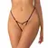 Obsessive Isseme Crotchless Thong Black - Adjustable, Beaded Detail