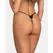 Obsessive Isseme Crotchless Thong Black - Adjustable, Beaded Detail