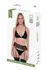 Baci 3 PCS. ECO Bra, Garter & Panty Set Black S/M - Sustainable Elegance