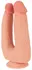 Nature Skin Bendable Double Penetrator Movable Skin TPE 20/19cm
