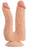 Nature Skin Bendable Double Penetrator Movable Skin TPE 20/19cm