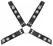 ZADO Leather Chest Harness Black - Adjustable X-Shape, Metal Studs S-L