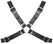 ZADO Leather Chest Harness Black - Adjustable X-Shape, Metal Studs S-L