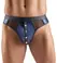 Svenjoyment Men's Thong L Dark Blue Net Inserts Wetlook