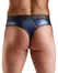Svenjoyment Men's Thong S Dark Blue Net Inserts Wetlook