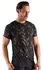 Svenjoyment Shirt L Black Burnout Effect Short Sleeve Stretchy