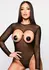 Kinky Diva Provocative Cupless Body Insane Sexy Collection Mesh Black Adjustable