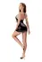Baci Wetlook & Mesh Mini Dress Black OS - Sleek Polyester Design