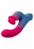Dual Stimulator Thrusting Vibrator Silicone Waterproof USB Pink
