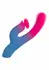 Dual Stimulator Thrusting Vibrator Silicone Waterproof USB Pink