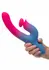Dual Stimulator Thrusting Vibrator Silicone Waterproof USB Pink