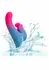 Dual Stimulator Thrusting Vibrator Silicone Waterproof USB Pink