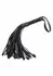 Heart Throb Flogger with Heart Accents and Soft Tassels, Black/Red