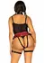 Kink Vegan Leather Harness Set with Collar & Plaid Skirt, Adjustable M