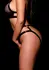 Oc Thong Black Latex Look Adjustable Straps Silver Details 5905440700891