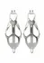 Mr. Steel Squeezer Adjustable Nipple Clamps with Ring, Stainless Steel