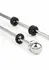 Mr. Steel Nipple Sticks with Ball 20cm Stainless Steel Adjustable Rods