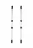 Mr. Steel Nipple Sticks 20cm Stainless Steel Adjustable Rods