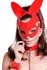 Kinky Diva Bunny Mask Red High Gloss Vegan Leather Adjustable 65cm