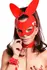 Kinky Diva Bunny Mask Red High Gloss Vegan Leather Adjustable 65cm