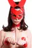 Kinky Diva Bunny Mask Red High Gloss Vegan Leather Adjustable 65cm