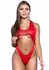 Shimmery Underboob Monokini - Ribbed Texture, High Leg, Ring Details