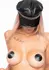 Kinky Diva PU Leather Nipple Covers Reusable Adhesive Black Pasties