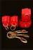 Kinky Diva High Gloss Red Hogtie & Cuffs Set Vegan Leather 23cm