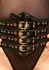 Kinky Diva Buckled Front Waist Cincher Adjustable Elastic Black M/L
