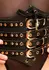 Kinky Diva Buckled Front Waist Cincher Black Adjustable Belt S/M