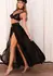 Kinky Diva Goddess Skirt Mesh Long Flared with Bondage Details Black S/M