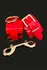 Kinky Diva High Gloss Ankle Cuffs Red Vegan Leather Adjustable 23cm