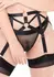Criss Cross колан за жартиери, черен, регулируем