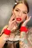 Kinky Diva High Gloss Wrist Cuffs Red Vegan Leather Adjustable 21cm