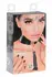 KINKY DIVA Teasing Tassel Collar Black/Gold Adjustable Vegan Leather
