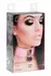 KINKY DIVA Heart Lock & Key Adjustable Collar Pink/Gold Vegan Leather