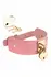 KINKY DIVA Heart Lock & Key Adjustable Collar Pink/Gold Vegan Leather