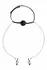 Virgite Nipple Clamps with Adjustable Ball Gag & Chain, Black