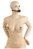 Virgite Nipple Clamps with Adjustable Ball Gag & Chain, Black