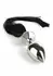 Mr. Steel Black Hair Pony Tail Rosebud Stainless Steel Plug