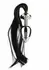 Mr. Steel Black Hair Pony Tail Rosebud Stainless Steel Plug