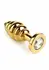 Mr. Steel Twister Medium Stainless Steel Spiral Plug with Jeweled Base