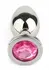 Mr. Steel Jeweled Plug Large Stainless Steel with Gemstone Base