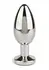 Mr. Steel Jeweled Plug Large Stainless Steel with Gemstone Base