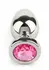 Mr. Steel Jeweled Plug Small Stainless Steel with Gemstone Base