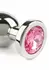 Mr. Steel Jeweled Plug Small Stainless Steel with Gemstone Base