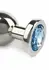 Mr. Steel Jeweled Plug Small Stainless Steel with Gemstone Base
