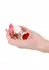 Crystal Desires Red Heart Small Glass Plug - Borosilicate, Compact Size