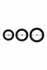 FORTO F-61 3 Piece Silicone Ring Set Black - Flexible Premium Material